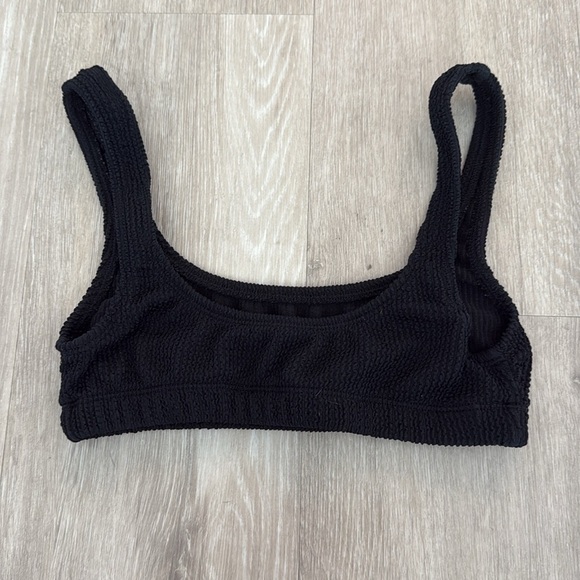 Good American Square Neck Compression Swim Top in Black - Picture 3 of 3